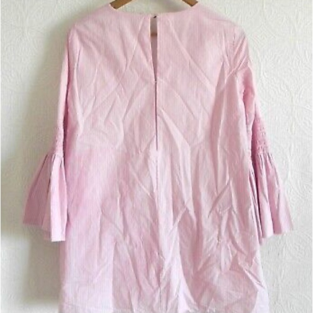 Zara Blogger Favorite Striped Skort Romper Mini Dress with Long Bell Sleeves - Picture 12 of 16